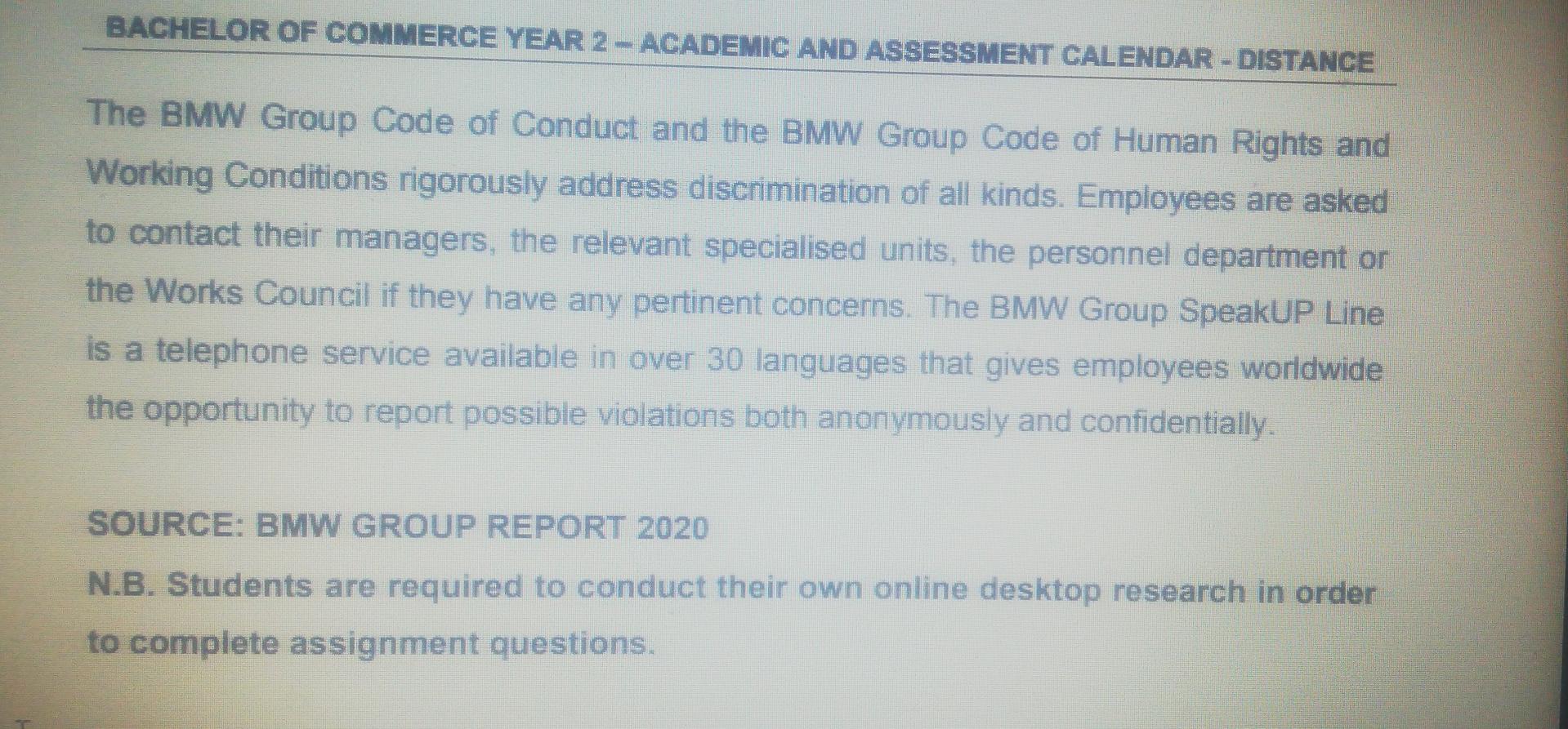 10.1.4 BUSINESS MANAGEMENT 2: ASSIGNMENT 1 [100]