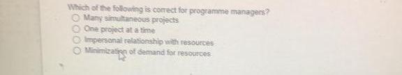 Which of the following is correct for programme