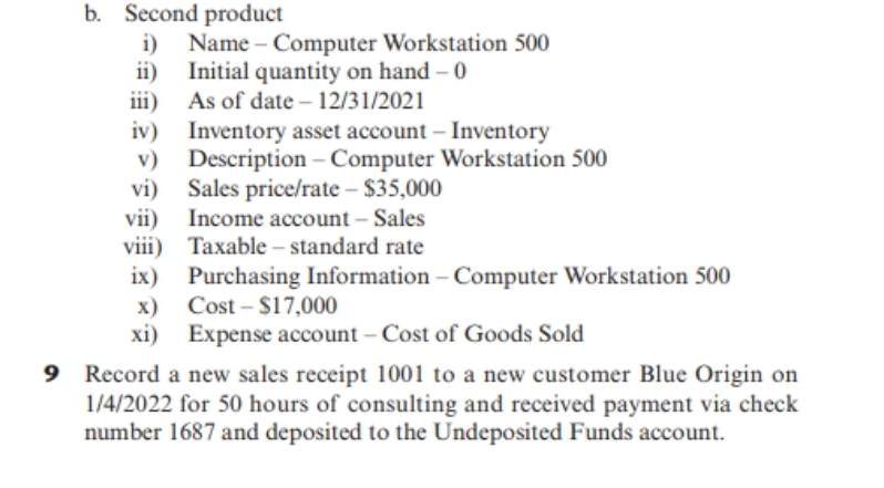 b. Second product i) Name - Computer Workstation