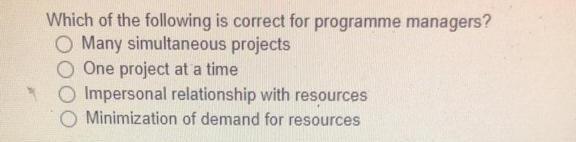 Which of the following is correct for programme