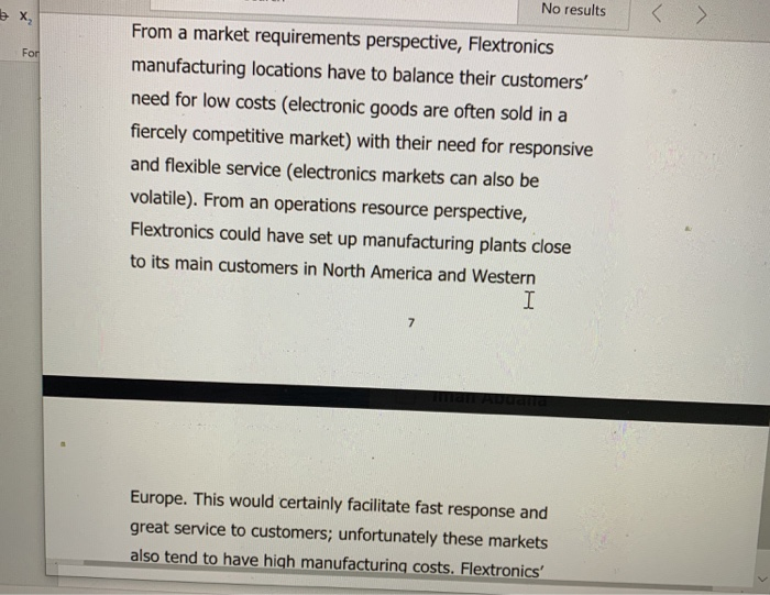 X Case Study 3: Flextronics and its Excellent