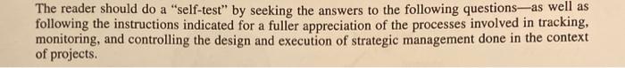 Questions from Project Management Strategic