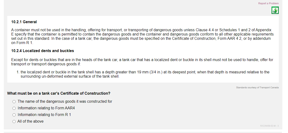 Report a Problem 10.2.1 General A container must