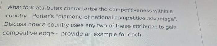 What four attributes characterize the