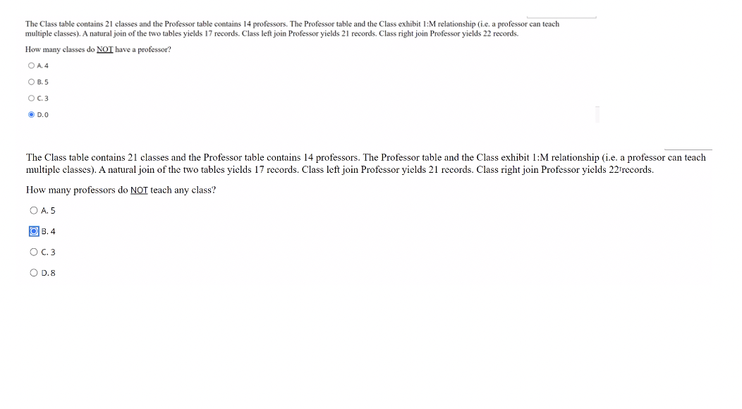 The Class table contains 21 classes and the