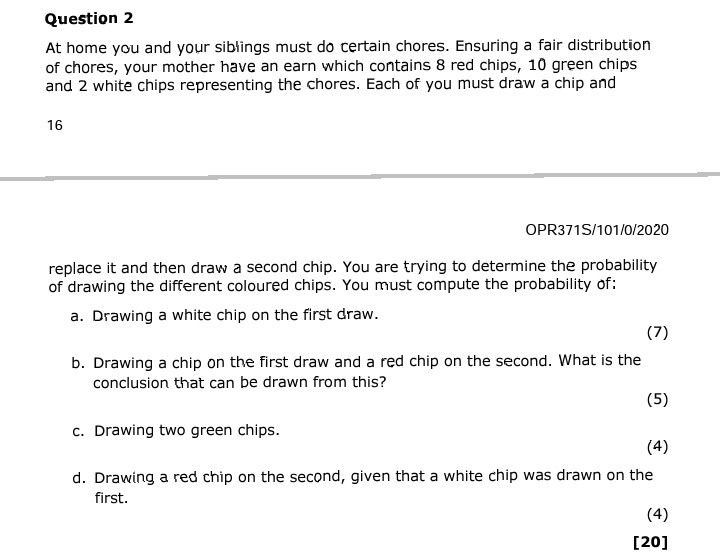 Question 2 At home you and your siblings must do