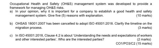 OSHA occupational health and safety Occupational