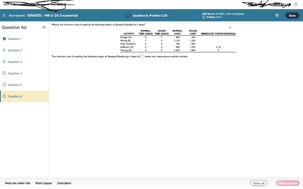 l looking for the minimum cost What is the