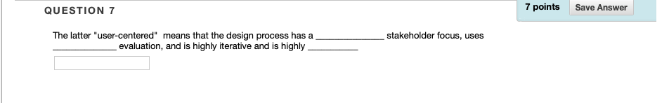 QUESTION 7 7 points Save Answer The latter