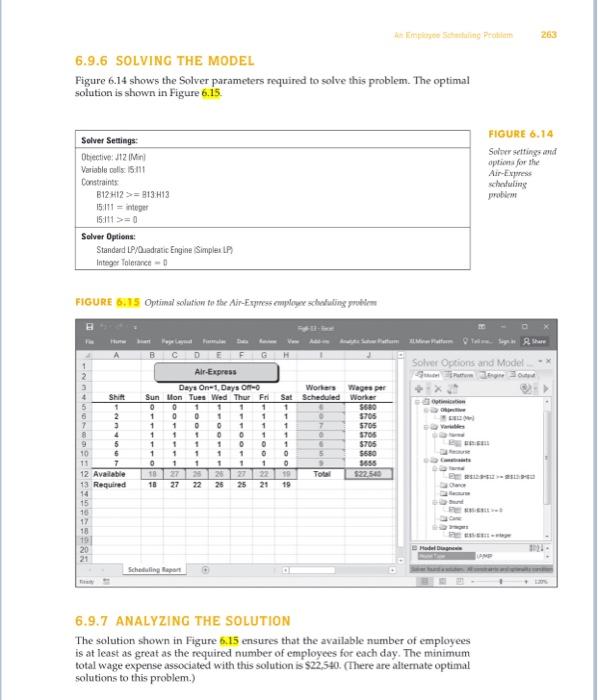 please help with excel 263 6.9.6 SOLVING THE