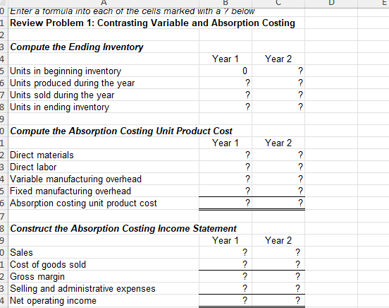 The Chapter 6 Form worksheet is to be used to