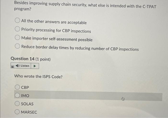 Besides improving supply chain security, what