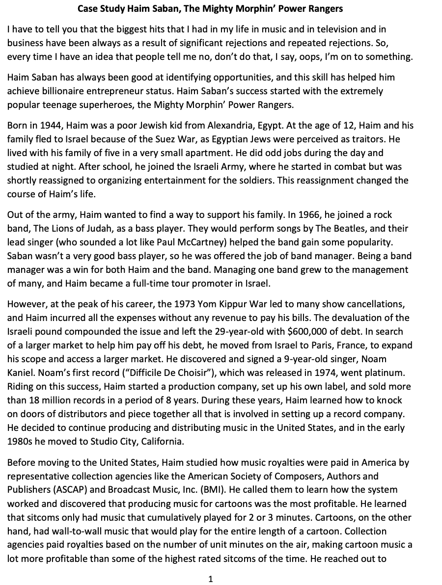 please read and answer question. thank you What