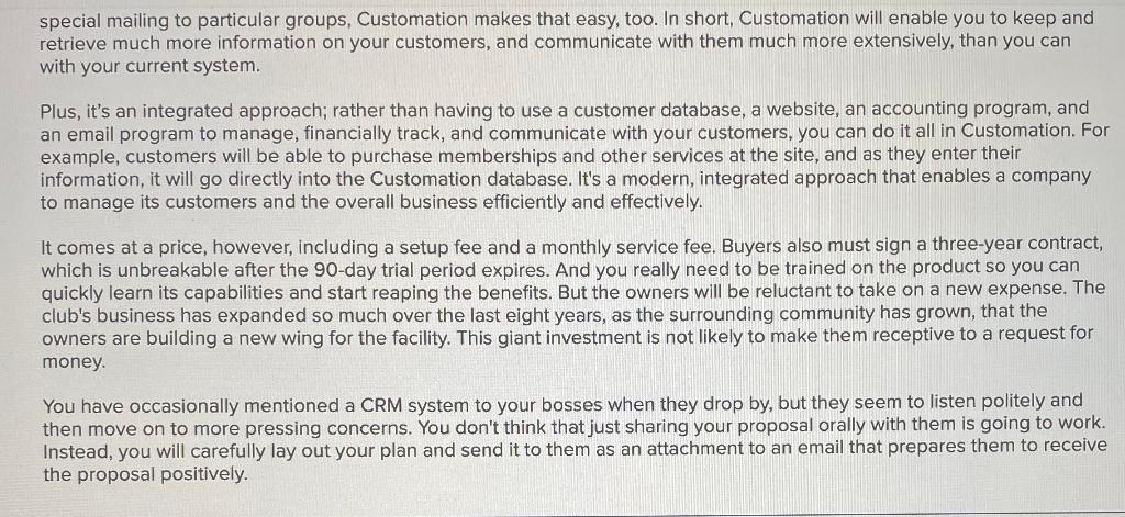 As Chapter 10 points out, proposal writing can be