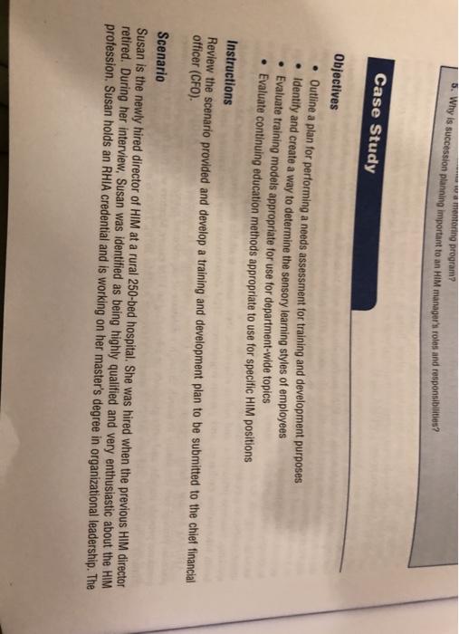 wa mentoring program? Case Study Objectives