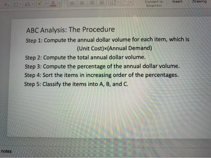 ABC Analysis ABC analysis is an inventory