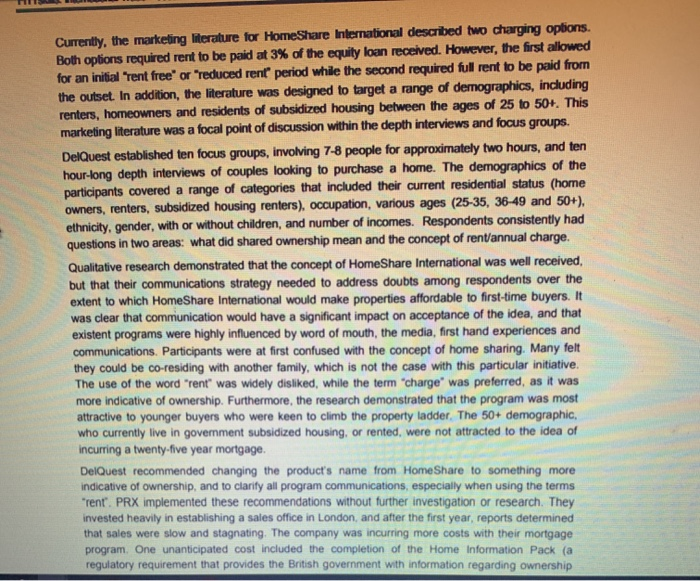 case study of marketing Case Study #2: HomeShare