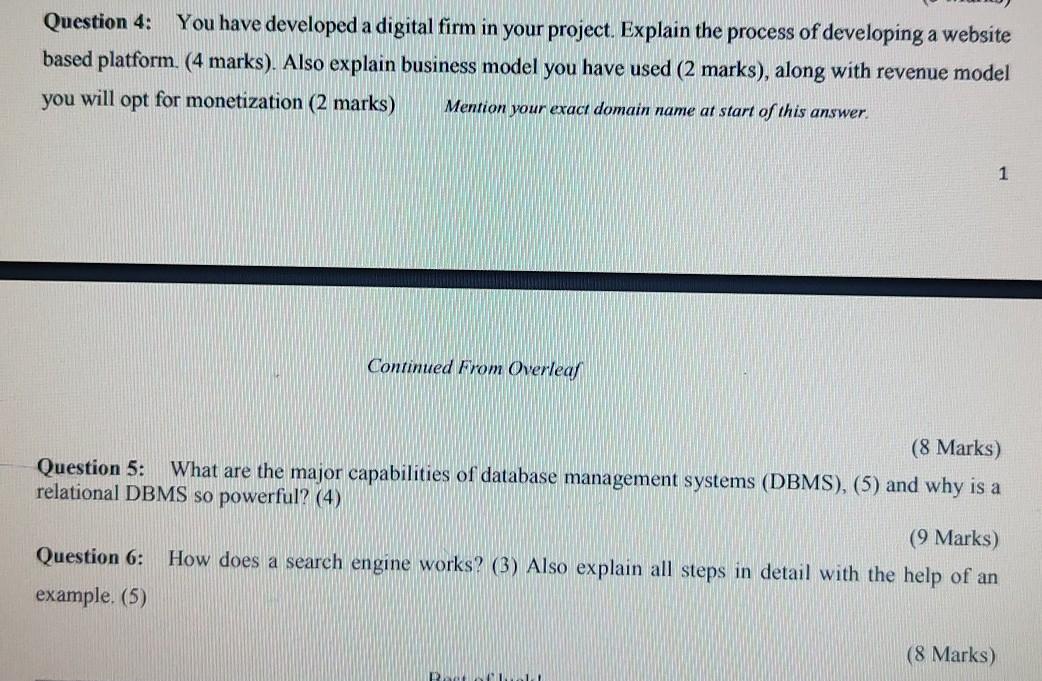 please answer ASAP need urgent Question 4: You