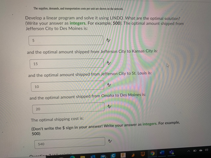 2. Consider the following network representation