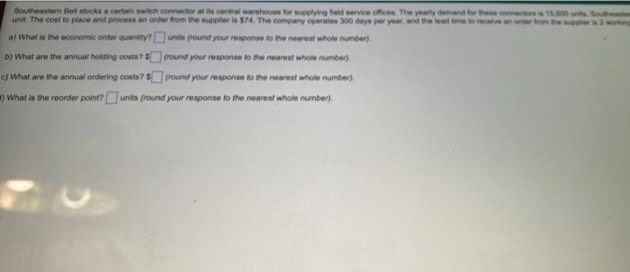 Southeastern Bell stocks a certain switch