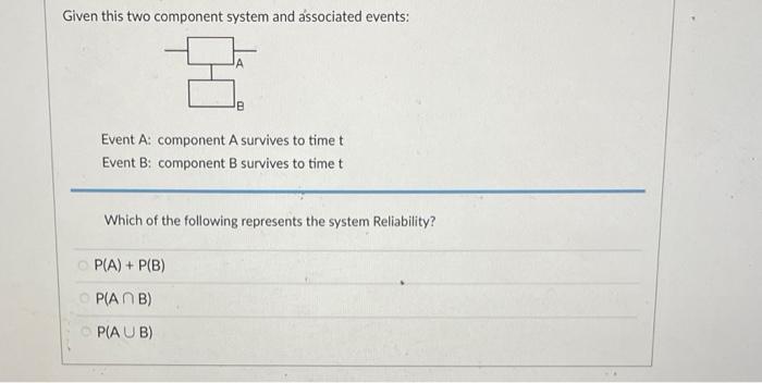 Given this two component system and associated
