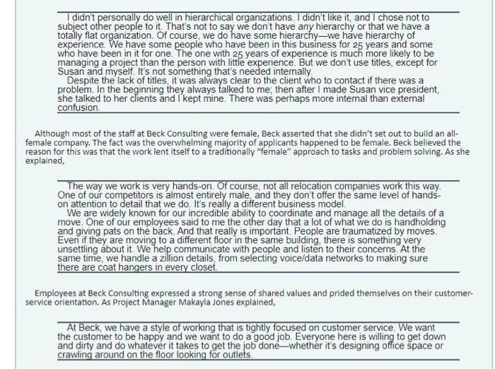 8. How does Beck allocate the work that needs to