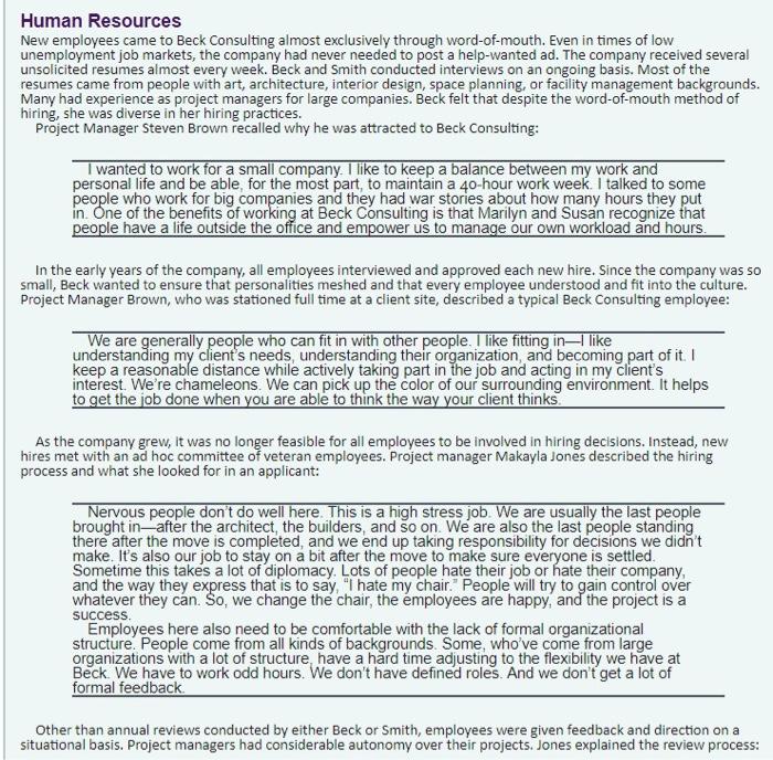 8. How does Beck allocate the work that needs to