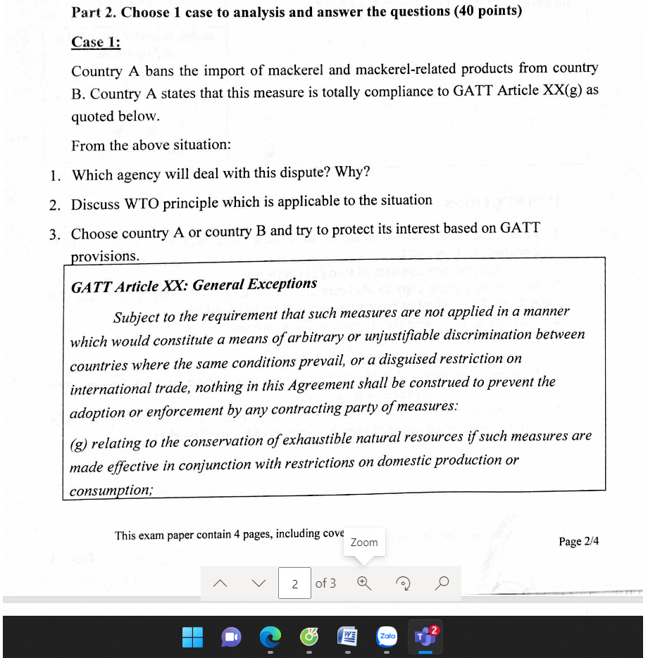 Part 2. Choose 1 case to analysis and answer the