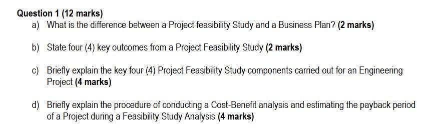 Question 1 (12 marks) a) What is the difference