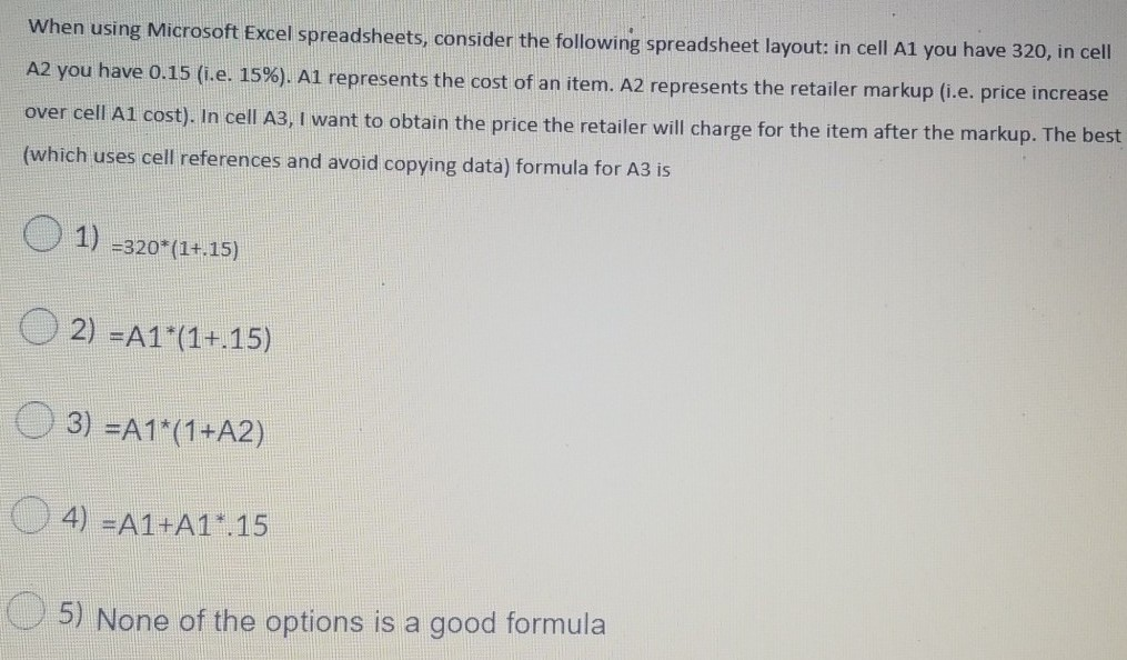 when using Microsoft Excel spreadsheets, the
