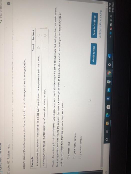 Chapter 07: Assignment X Suppose you are under a