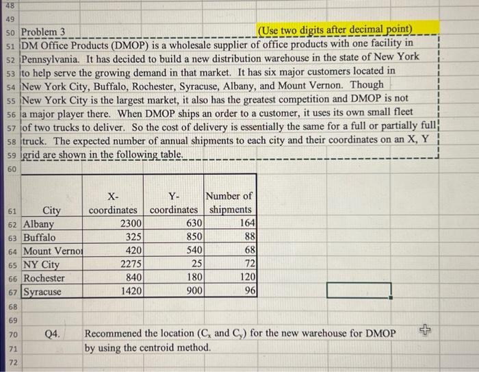 48 1 1 1 49 So Problem 3 (Use two digits after