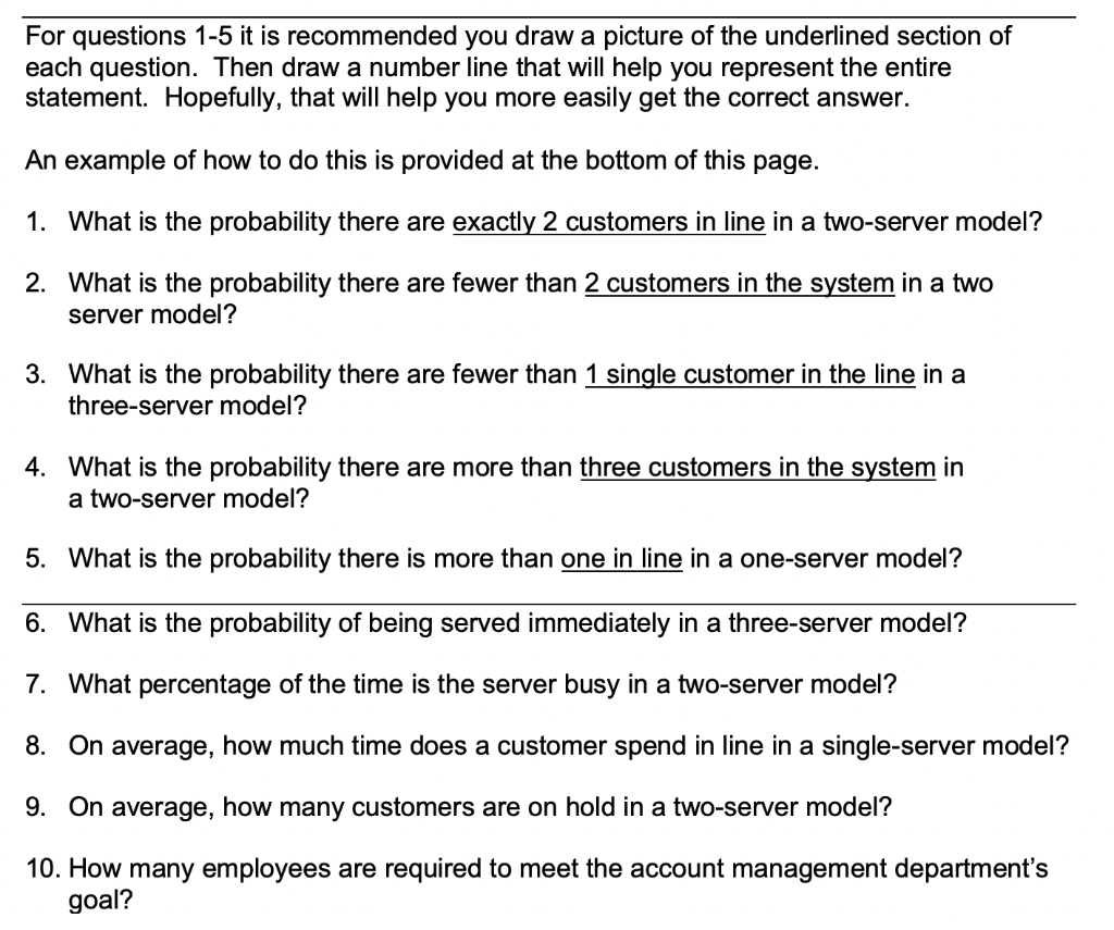 QUEUING MODELS Queuing Exercise Lab Exercise (25