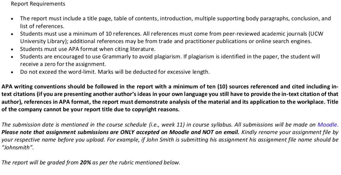 I need a 1500 words report, choosing any two