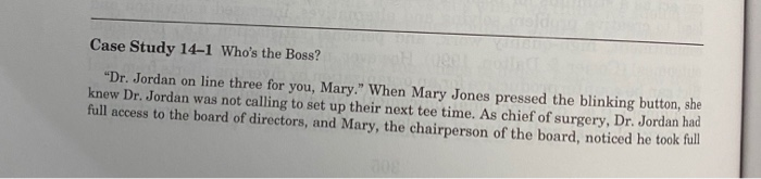 Read the Case Study 14-1 on page 353 of the text