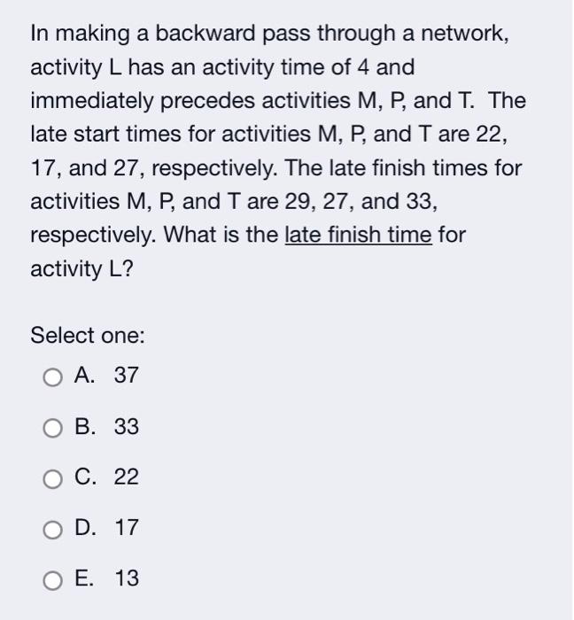 In making a backward pass through a network,
