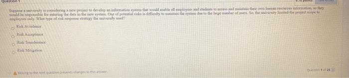 Suppose a university is considering a new project