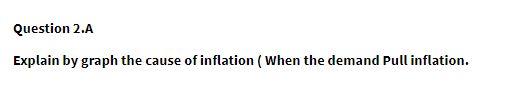 Question 2.A Explain by graph the cause of