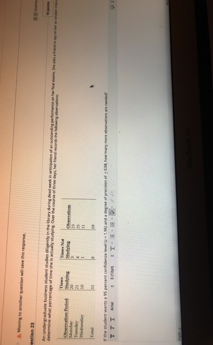 Show steps. Moving to another question will save