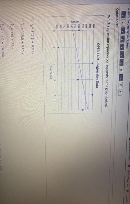 * Question Completion Status: 2 10 11 Question 11