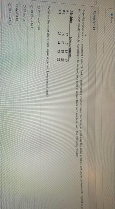 Foto Question 11 A quality analyst wants to