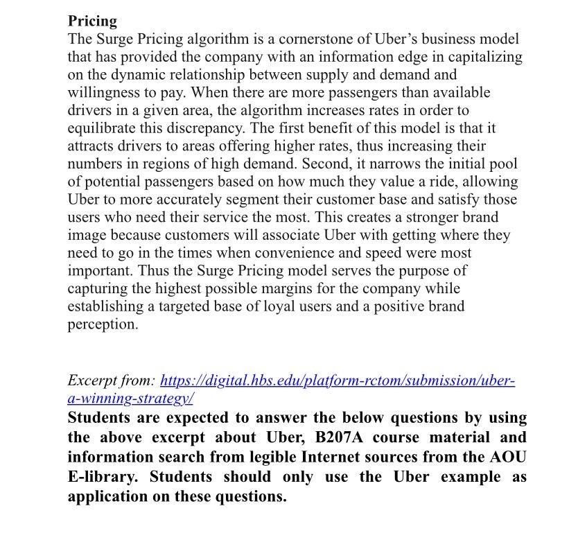 Uber: A Winning Strategy Uber effectively aligns