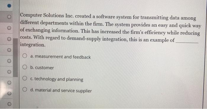 Computer Solutions Inc. created a software system