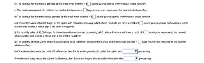 The break-even quantity in units for the manual