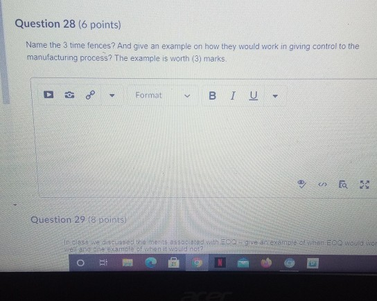 I need it ASAP please Question 28 (6 points) Name