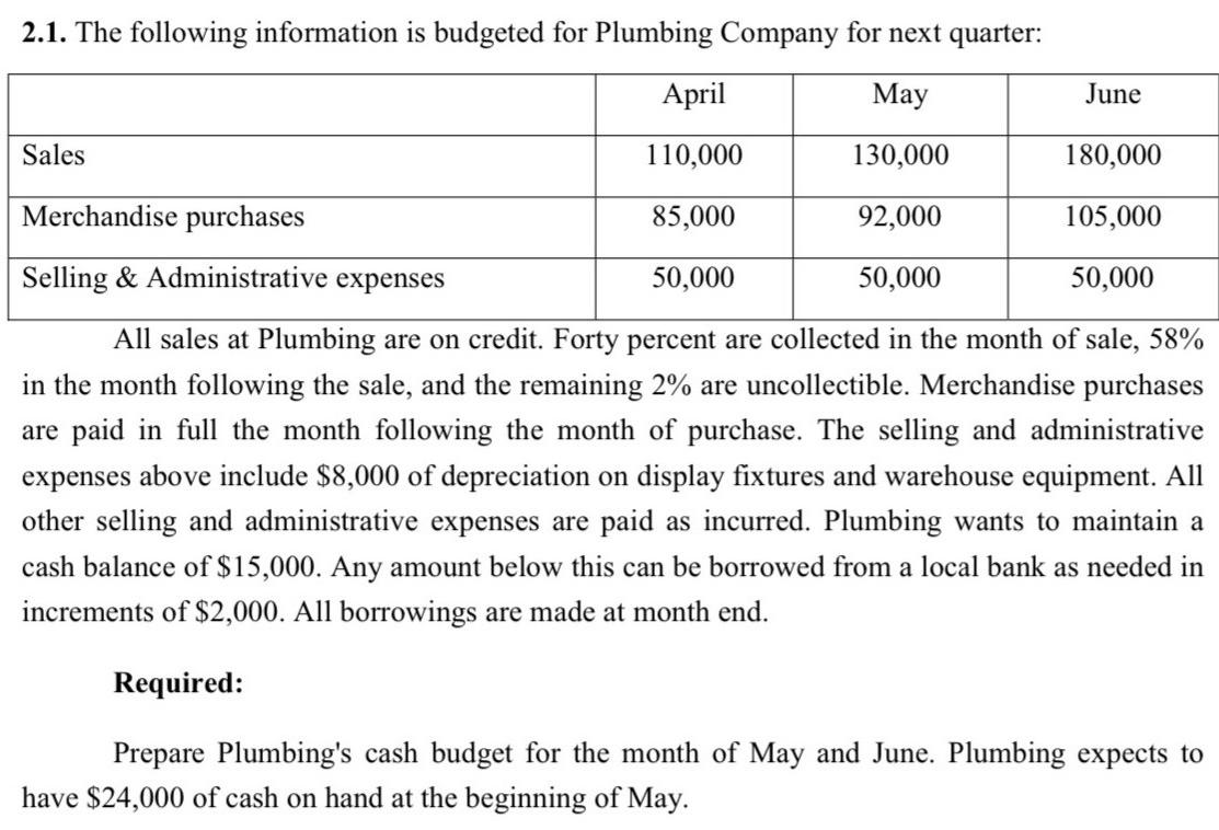 please answer the question in table form. thanks