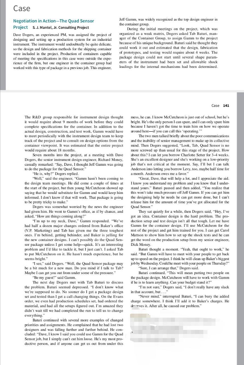 After reading the case you should answer the