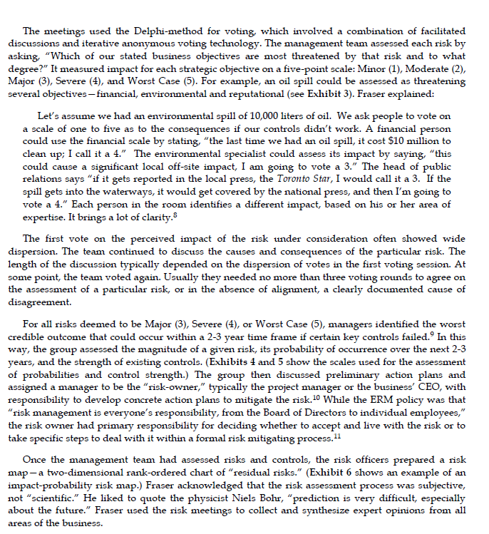 1) Does the ERM add value to the company's