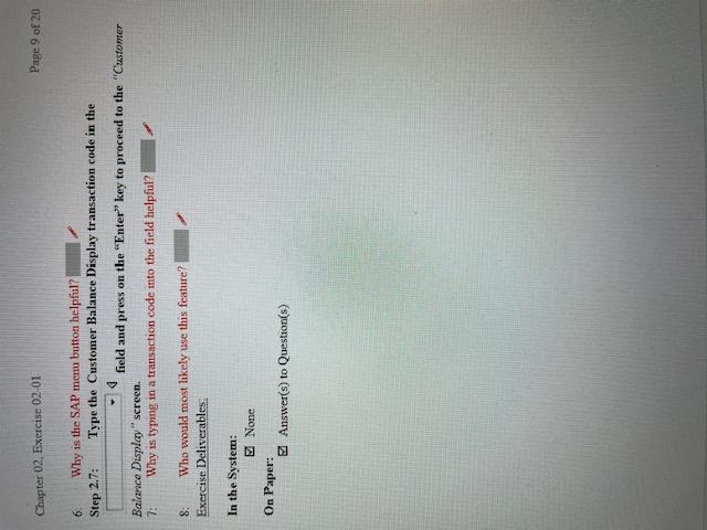 The quistions in red color Chapter 02. Exercise