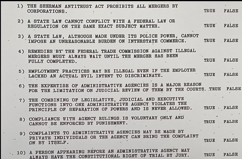 BUSINESS LAW please help me answer all of them (I